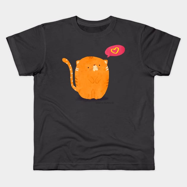 Fat Cat Kids T-Shirt by julianamotzko